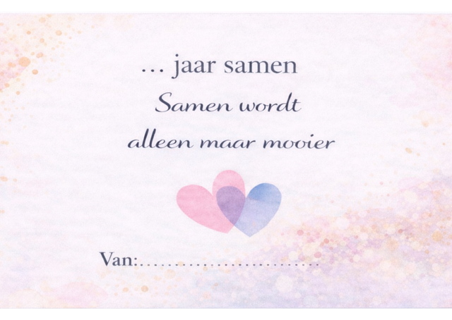 X jaar samen